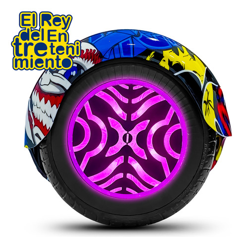 Imagen 7 de 8 de Skate Hoverboard Electrico 6.5 Bluetooth Luces Led N1 El Rey
