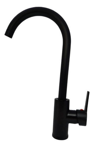 Canilla Grifería Monocomando Cocina Mesada Pico Cisne Negra Color Negro
