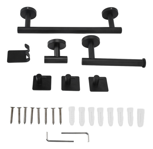 Juego De Toalleros De Acero Inoxidable Para Baño, 7 Piezas,