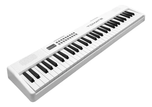 Teclado Eletrônico Dobrável de 61 Teclas Tomate MSY-9995 Branco