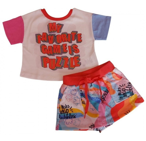 Conjunto Infantil Menina Colorido Mon Sucré Pop Play 20250