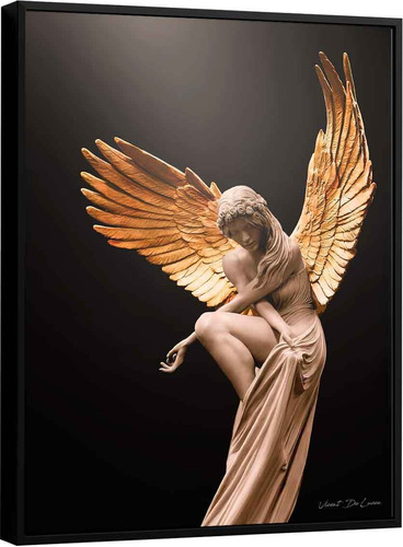 Quadro Estátua Angelical Ultra-gg 128x170 Moldura Interna