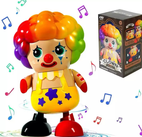 Robot Payaso Bailarín Juguete A Pila Juego Con Luz Y Sonido