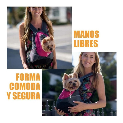 Imagen 5 de 10 de Mochila Bolso Transportador Mascotas Perro Gato Modelo S