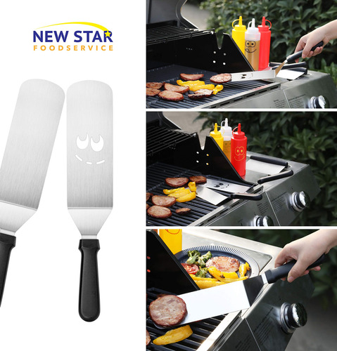 Juego De Espatula Para Barbacoa Acero Inoxidable De 3 Piezas