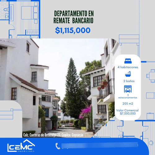 Casa En Venta En Remate Bancario En Copilco. Coyoacán.