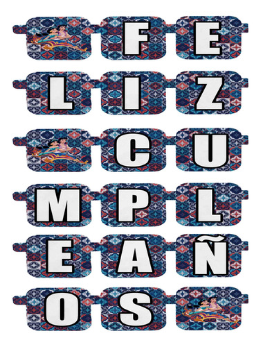 Banner Letrero Feliz Cumpleaños Cualquier Tema Mod 0520