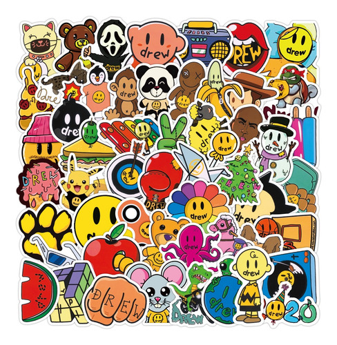 Drew Stickers Justin Bieber 104 Calcomanias De Pvc Vs Agua