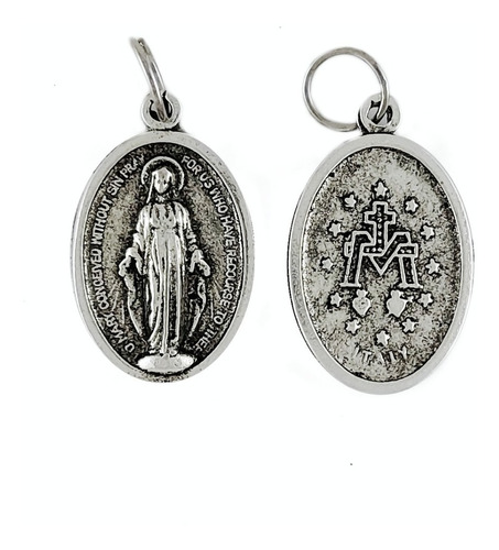 Medalla Virgen Milagrosa Ovalada Metalica  100 Pz