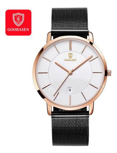 Reloj De Cuarzo Para Hombre Cooperson 701 Rose Shell White M