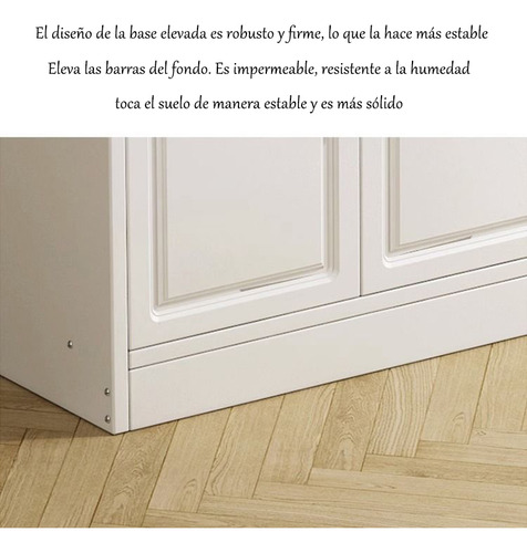 Credenza Bufetera De Madera Sencillo Con 4 Puertas Alacena Blanco