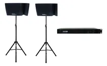 Comprar Combo 2 Bafles Line Array + Potencia + 2 Trípodes Moon Negro