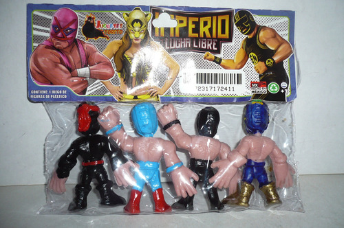 Luchadores Octagon Rayo Set De 4 Juguete Lucha Libre Bootleg