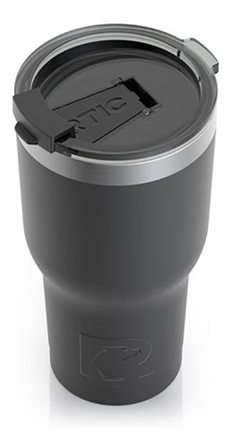 Imagen 3 de 9 de Vaso Térmico Rtic Negro Con Tapa, 20oz Pc