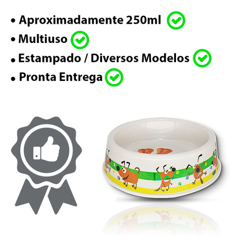 Bebedouro/comedouro P/ Caes E Gatos Plst 18,5*5 Cm Cor:maxx8