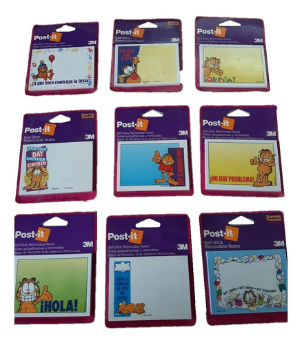 Post It 3m Original Garfield Importado Nota Autoadhesiva X2