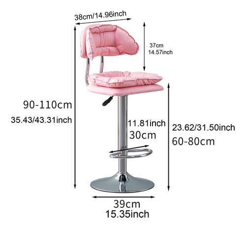 Taburete De Bar Silla De Bar Taburete De Mostrador De Rosa