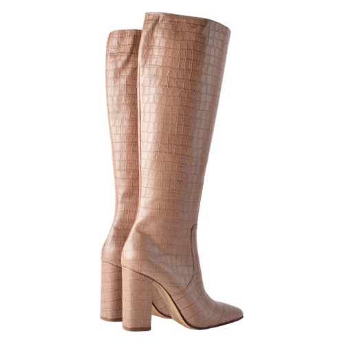 Imagen 3 de 9 de Botas Caña Alta Taco Alto Mujer De Cuero Cassidy- Ferraro