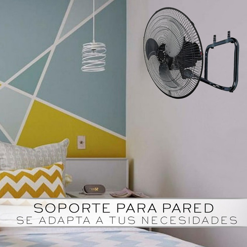 Ventilador De18 Pulgadas Negro Pedestal, Piso, Pared 3 En 1
