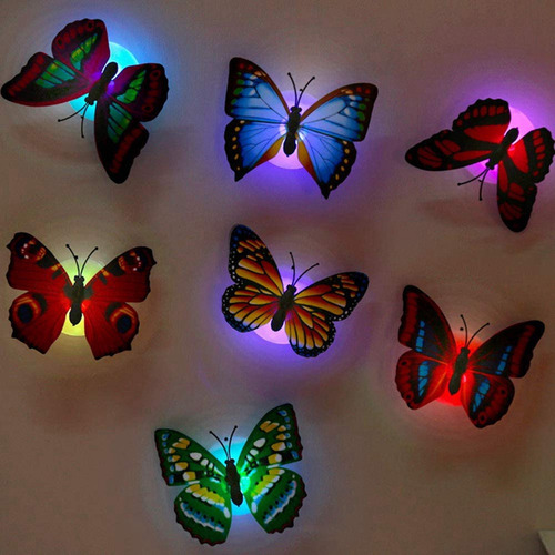 Luz Nocturna Led Tipo Mariposa De 50 Piezas, Simulación Esté