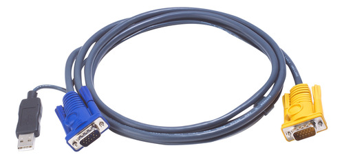 Cable Kvm Con Sphd 3en1 Y Conversor Ps2 A Usb Integrado 3 M 