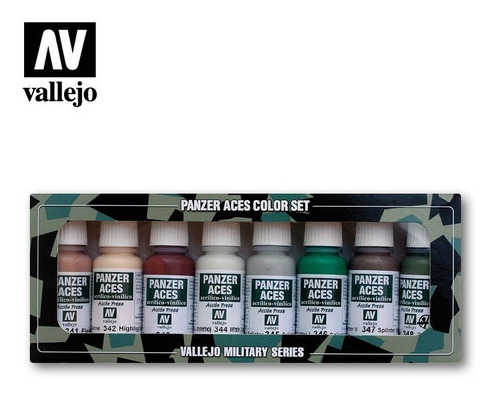 Kit Tintas 70129 Skin Tones And Camouflage Vallejo