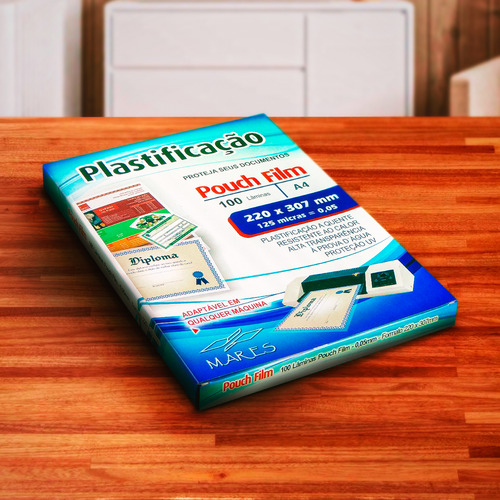 Plástico P/ Plastificação Mares A4 220x307 0,05 100 Unidades