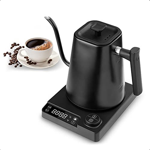 Gooseneck Electric Kettle With Accurate Tem-setting Fun...