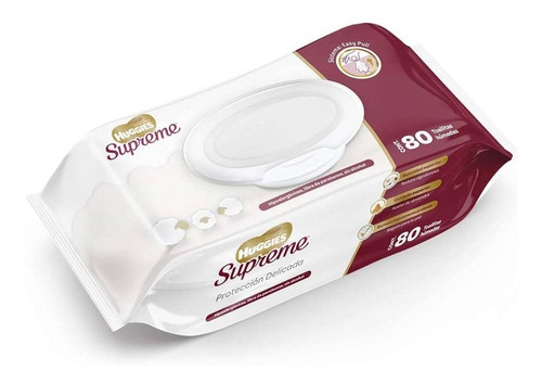 Pack X18 Toallitas Húmedas Huggies Supreme Sin Alcohol 80 Cu