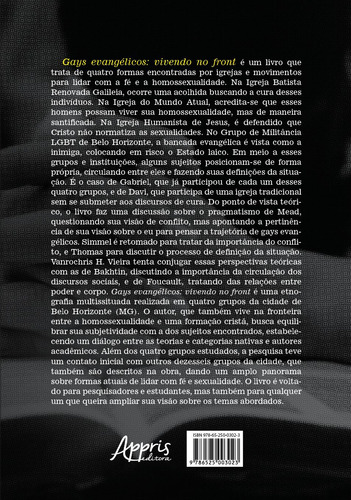 Gays evangélicos: vivendo no front, de Vieira, Vanrochris H.. Editorial Appris Editora e Livraria Eireli - ME, capa mole em português, 2021