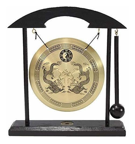 Zen Table Gong Dragon Con Taiji Symbols Feng Shui Meditation