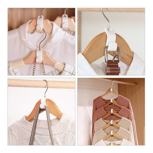 12 Ganchos Multifuncionales Para Colgar Ropa De Plástico