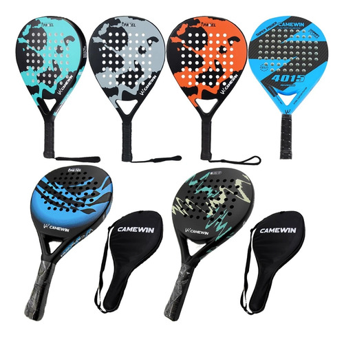 Pala Padel Carbono Híbrido 38mm Con Bolso Deporte Raqueta