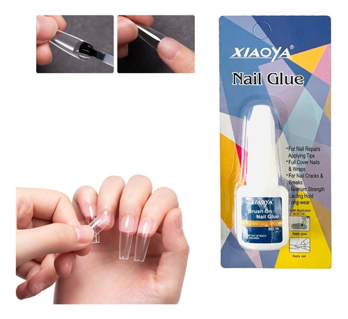 Resina Glue Pegamento Para Tip Uñas Press On Transparente