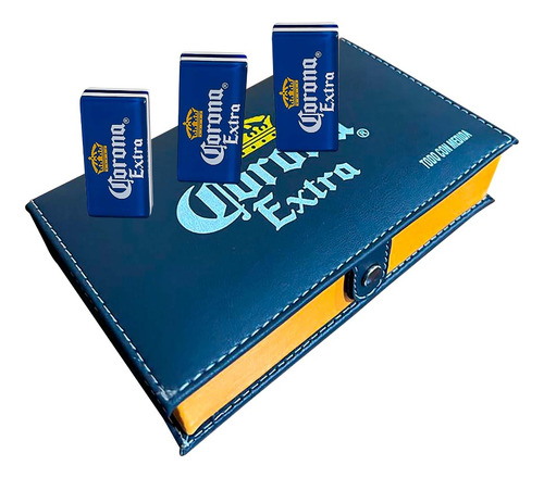 Domino Corona Extra Fondo Azul + Lata Coleccion Corona Cap 1