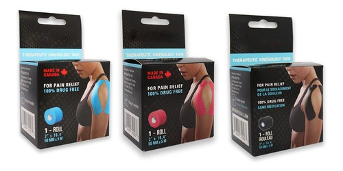 Vendaje Neuromuscular/kinesio Tape Spidertech 3 Pack