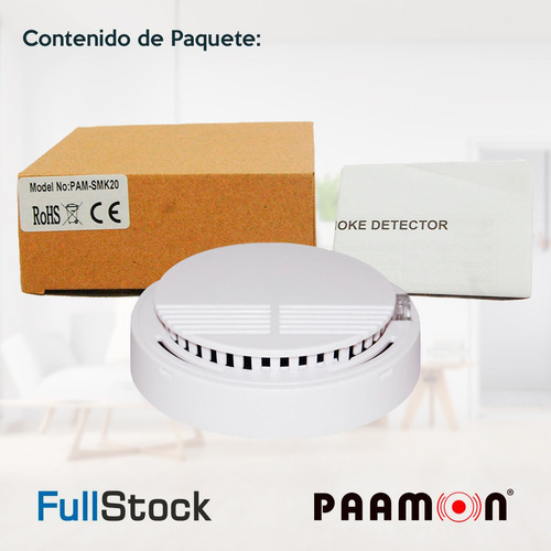 Paamon Detector De Humo Autonomo Inalambrico 81mts Pam-smk2
