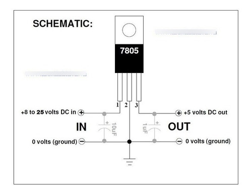 Imagen 4 de 5 de Lm7805 Regulador De Tension Fijo +5v 1a Original St X10uni