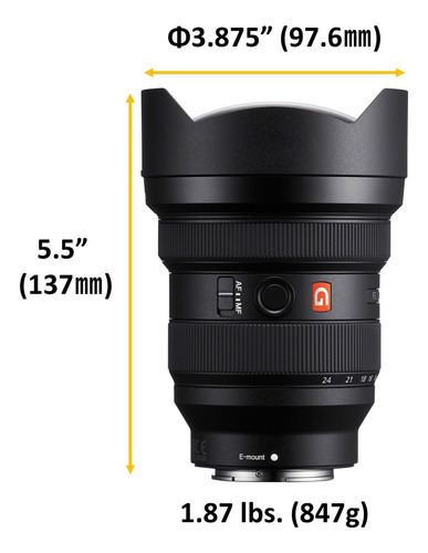 Objetiva Sony Full-frame 12-24mm F/2.8 Gm E-mount