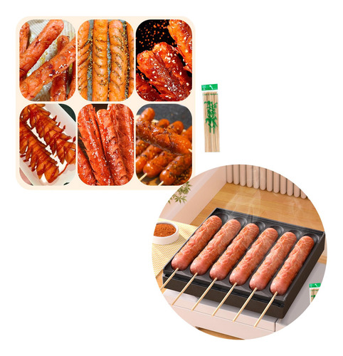6 Rejillas Salchicha Pan Diy Antiadherente Corn Dog Maker