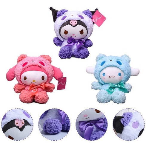 Peluche Kuromi My Melody Cinnamoroll Disfraz Panda Original 