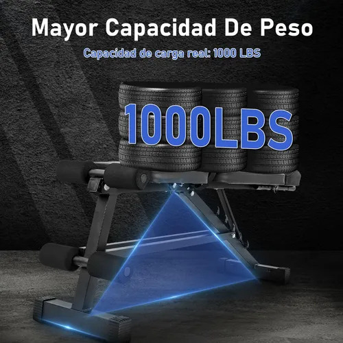 Banco para ejercicio Banco De Pesas Gimnasio multiposiciones Plegable Ajustable Multifunciional