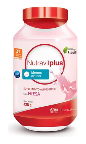 Nutravit Plus Endulzado Con Stevia 425g 