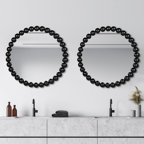 Wrtrends Espejo De Pared Redondo De 24 Pulgadas Espejo De