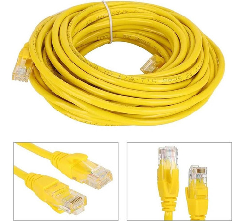Cable Internet Rj45 Lan Red Cat 6e Ethernet De 30 Metros
