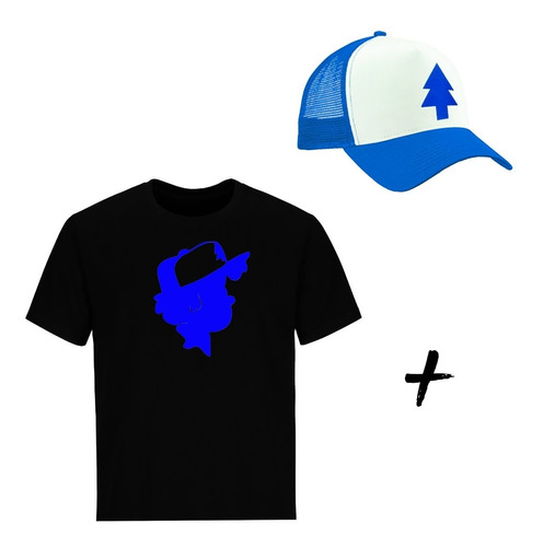 Pack Dipper Gravity Falls Remera + Gorra Misterio Unisex