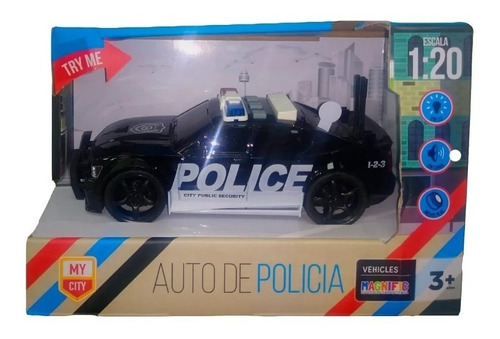 Auto De Policia Con Luz Y Sonido Magnific