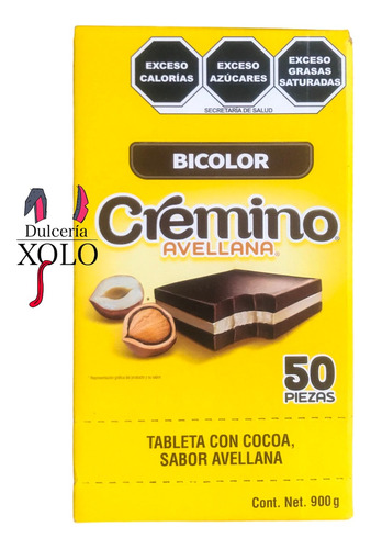 Chocolate Cremino Avellana Bicolor 50pz