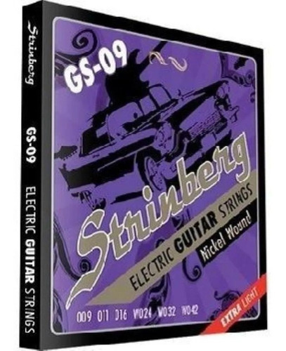 Imagem 1 de 1 de Jogo De Cordas Para Guitarra Strinberg Gs09 Encordoamento