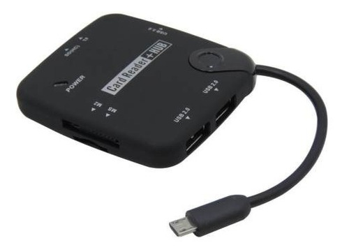 Micro Host Adaptador Conexión Otg Cable Card Reader Hub Usb 
